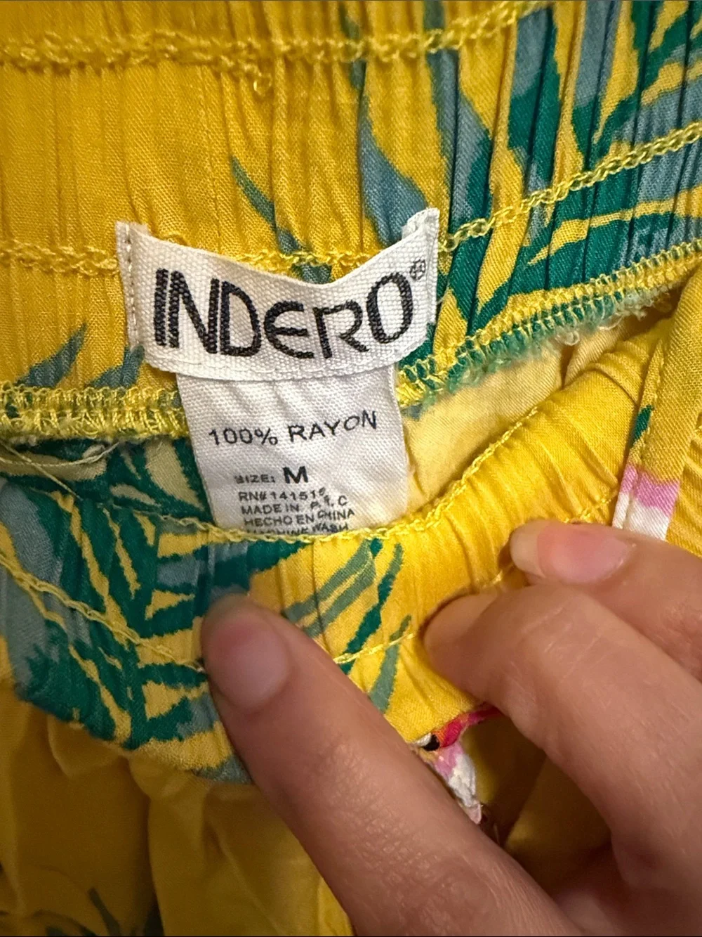 Yellow Tropical Floral Pants